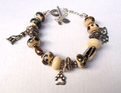 Calico Cat Sterling Silver Charm Bracelet by Katherine Lee