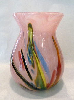 Pale Rose Petite Vase by Ron Hinkle Glass