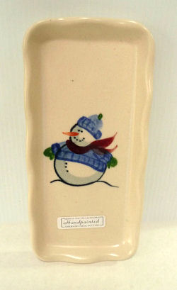 Small Frilly Snowman Tray